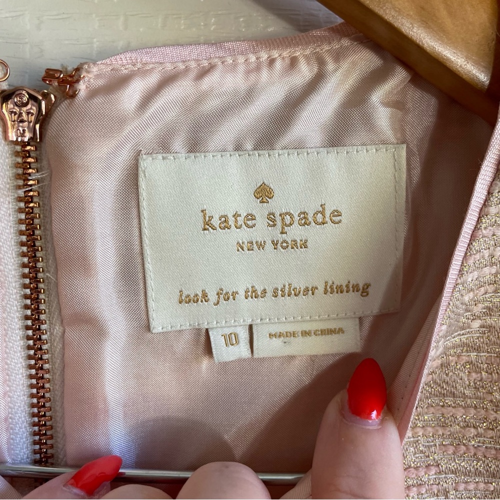 kate spade Blush Pink Textured Sleeveless Sheath Dress - Picture 7 of 10